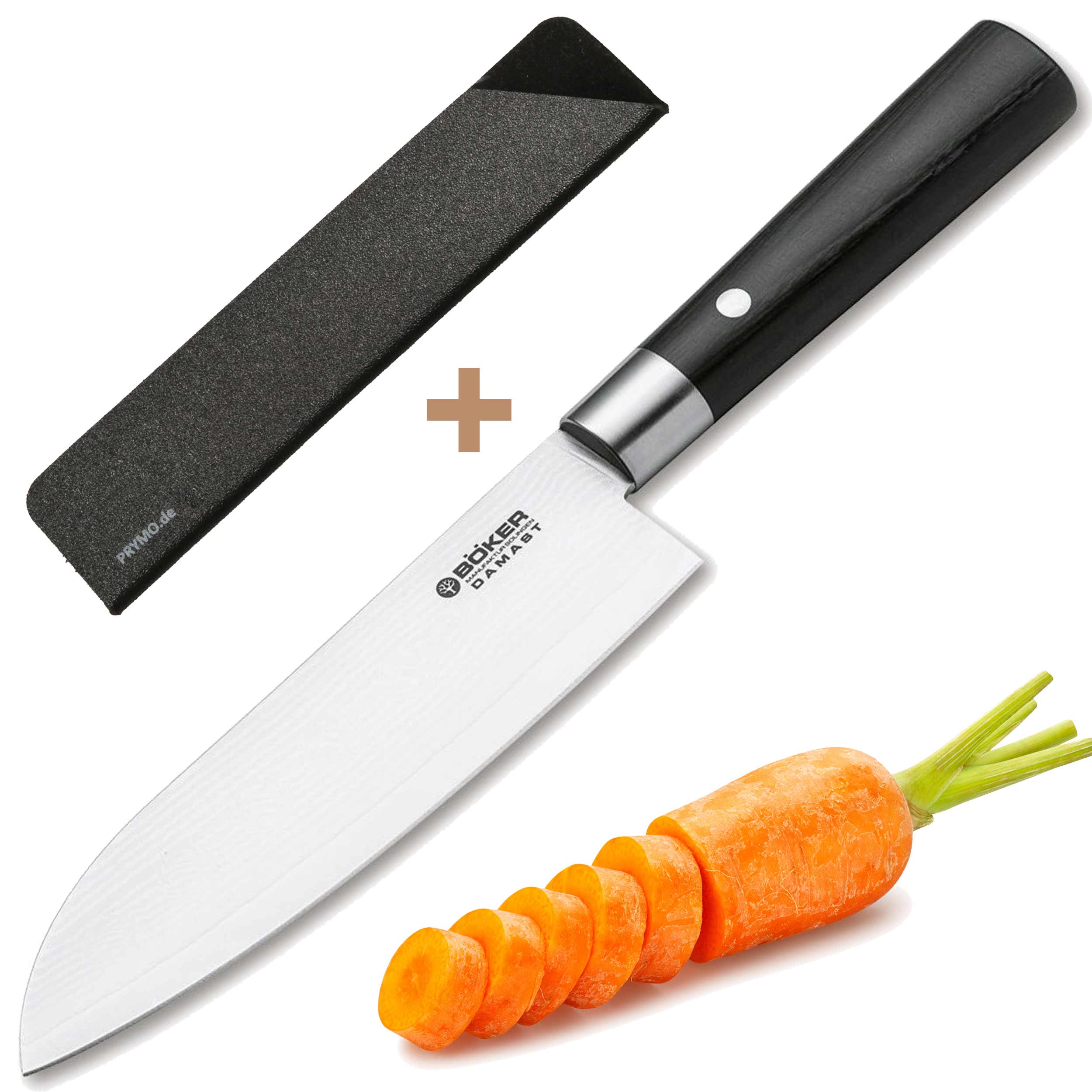 Böker Damast Black Santoku 17cm