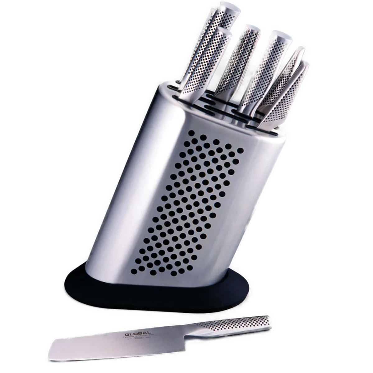 Global G-888/KB/BDR Messerblock mit 8 Messern Global Messerblock gepunktet
