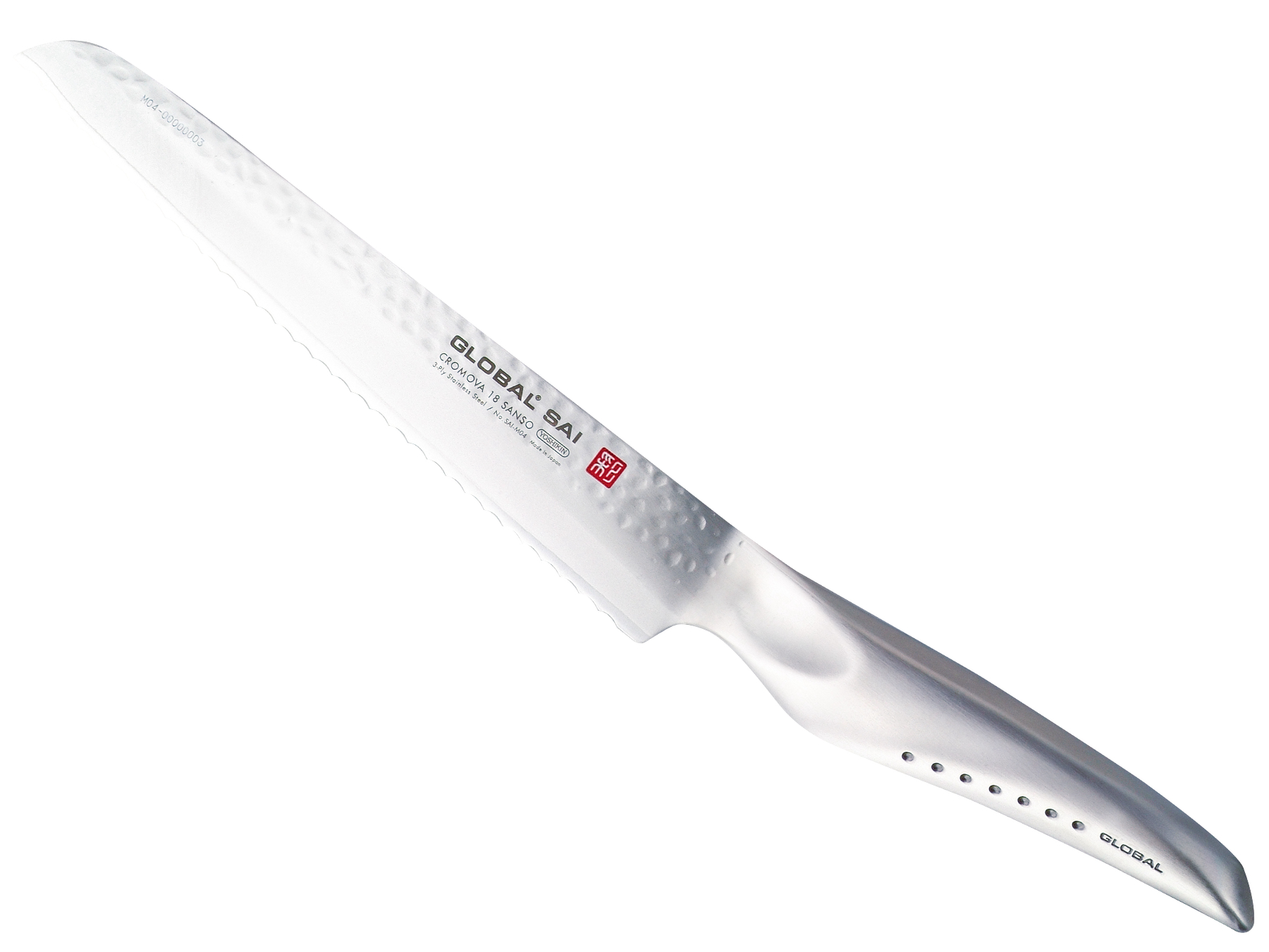 Global SAI-M04 Brötchenmesser, Hammerdesign, geschmiedet 17 cm