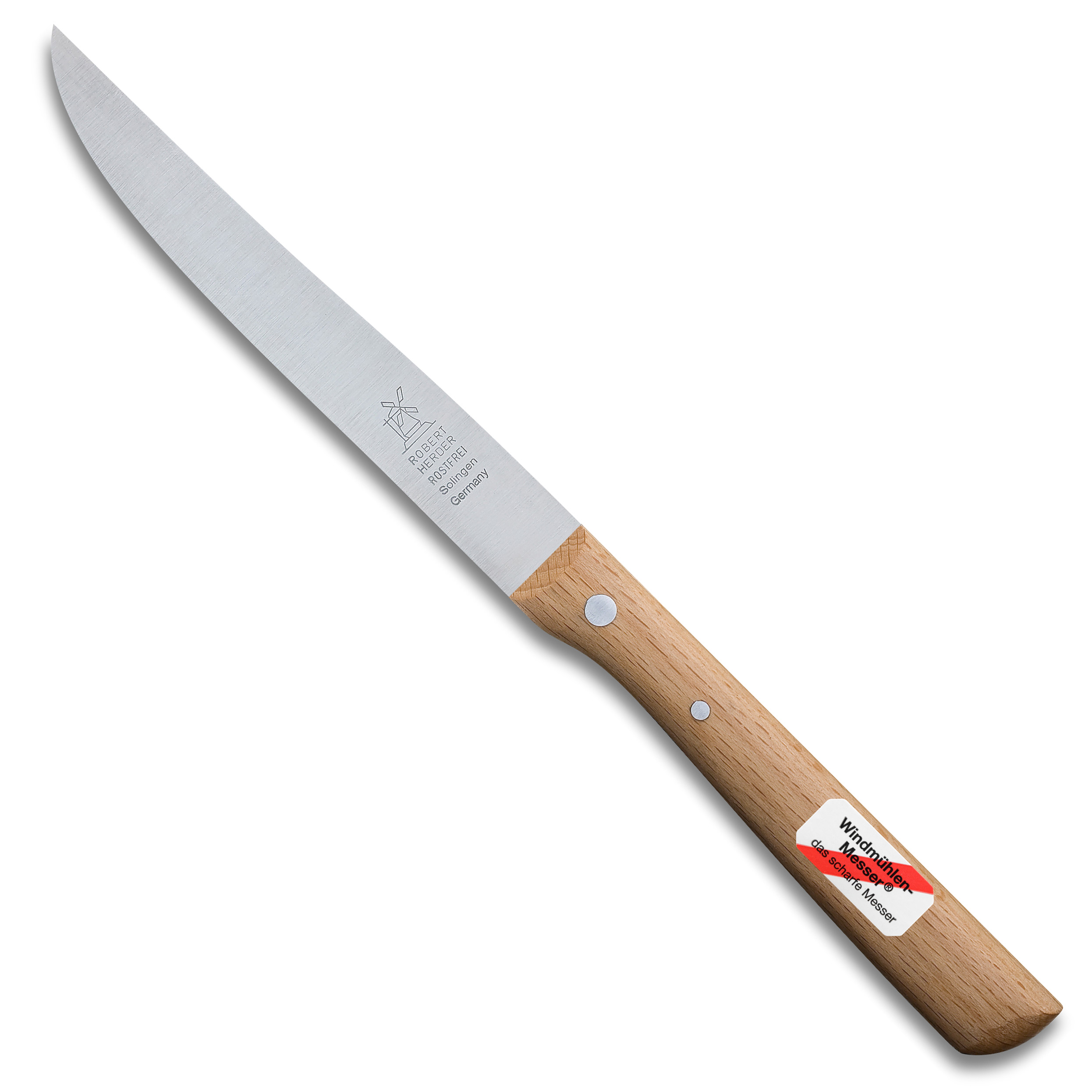 Windmühlenmesser Rückenspitz Rotbuche 13cm