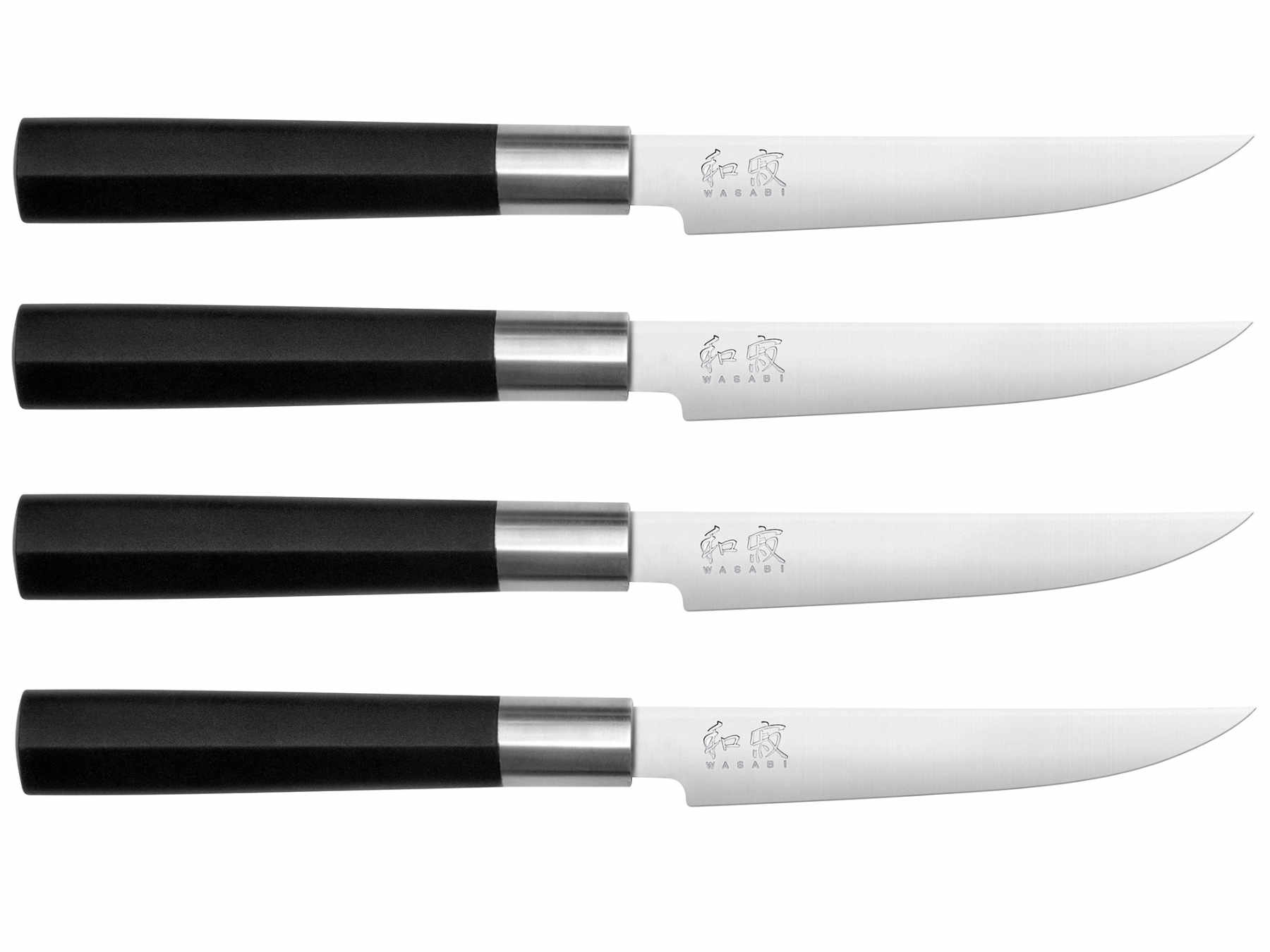 KAI Wasabi Black 67S-404 Steakmesser Set 4-teilig