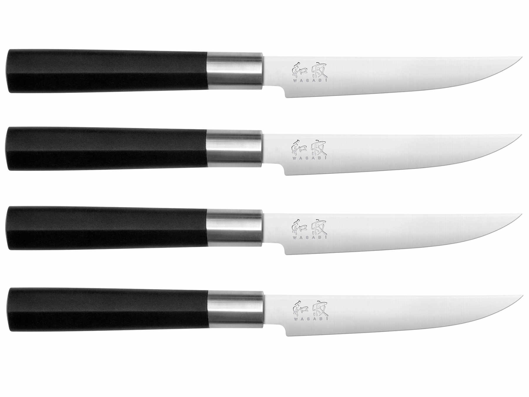KAI Wasabi Black 67S-404 Steakmesser Set 4-teilig
