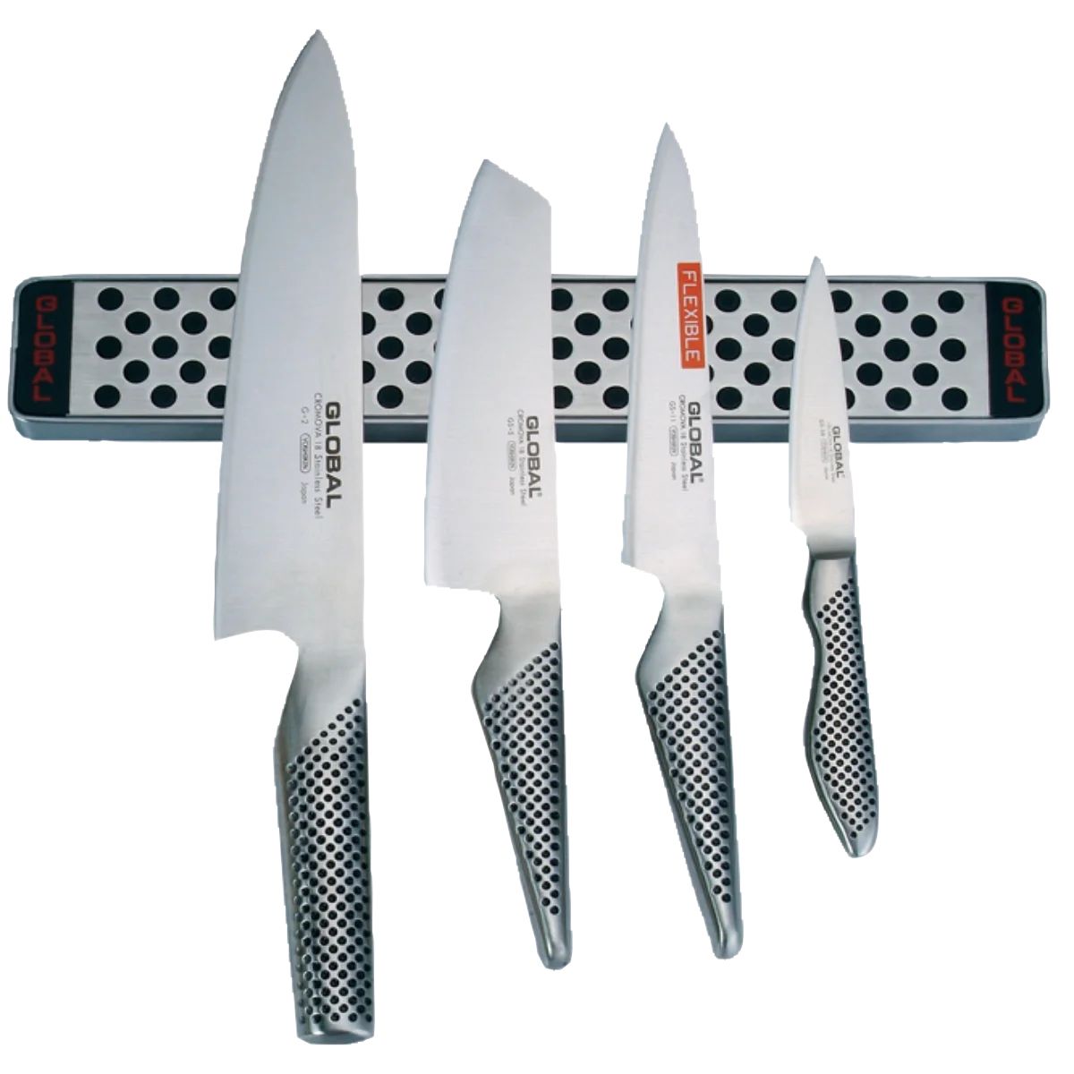Global G-251138/M30 Messerset 5 teilig, G-2, GS-5, GS-11, GS-38 Knife Set Global
