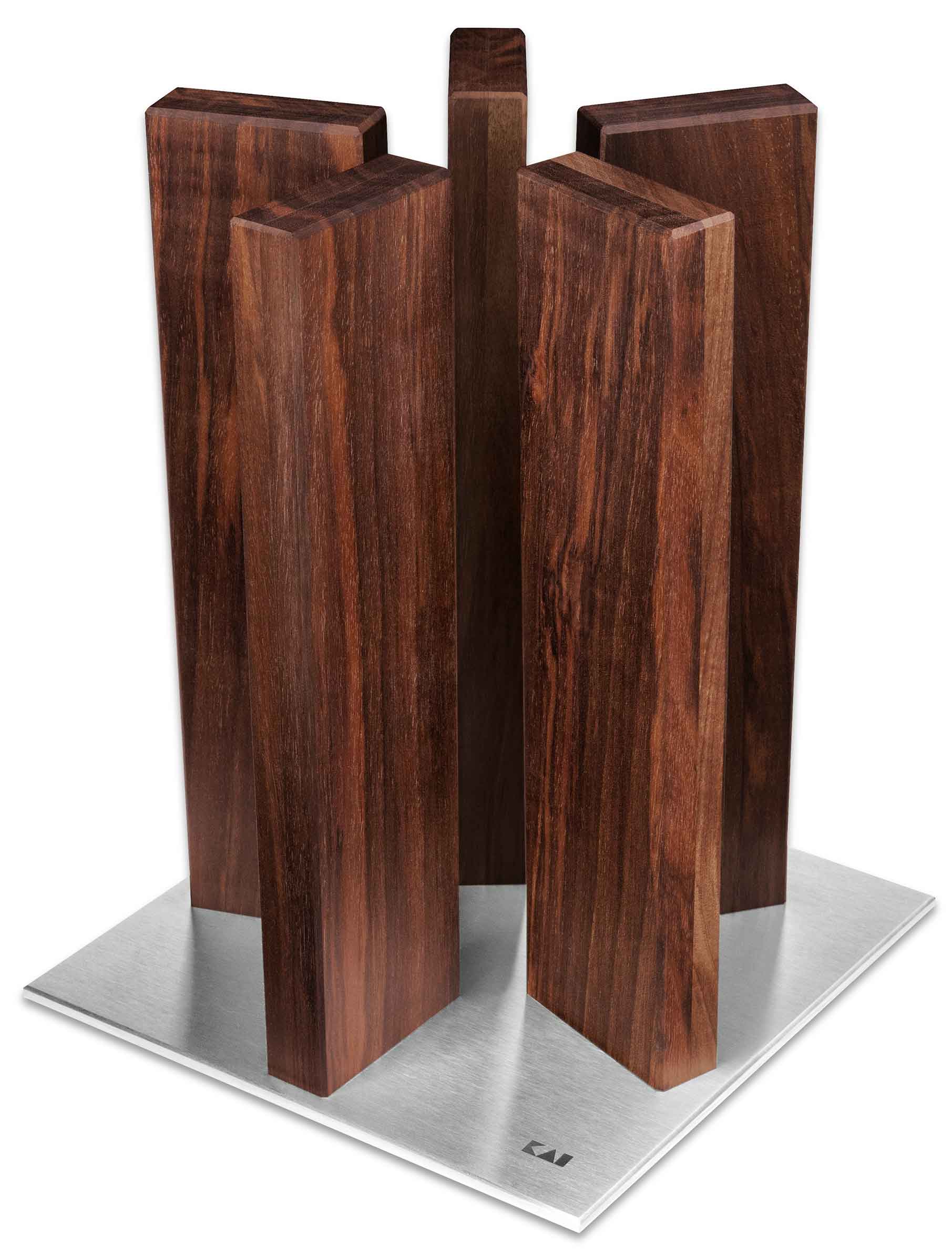 KAI STH-5 Magnet-Messerblock Stonehenge Walnuss/Edelstahl