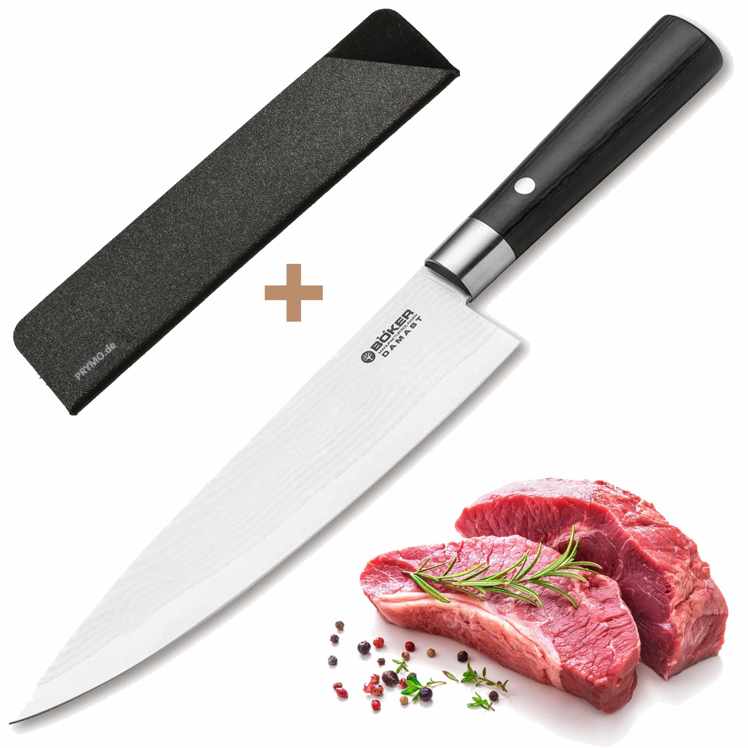 Böker Damast Black Kochmesser 21cm