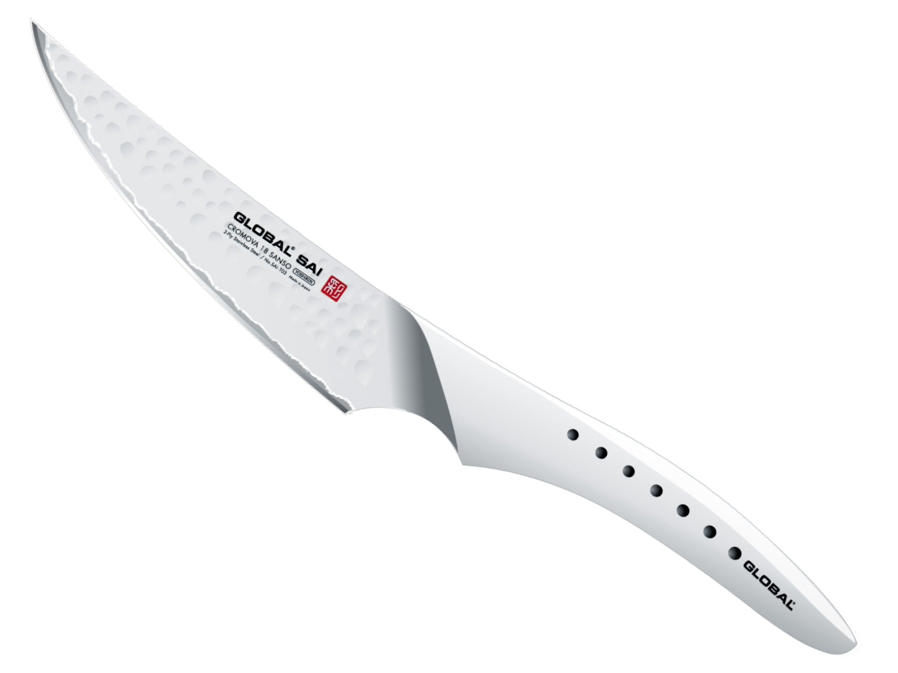 Global SAI-T03 Steakmesser, Hammerdesign, geschmiedet 11,5 cm