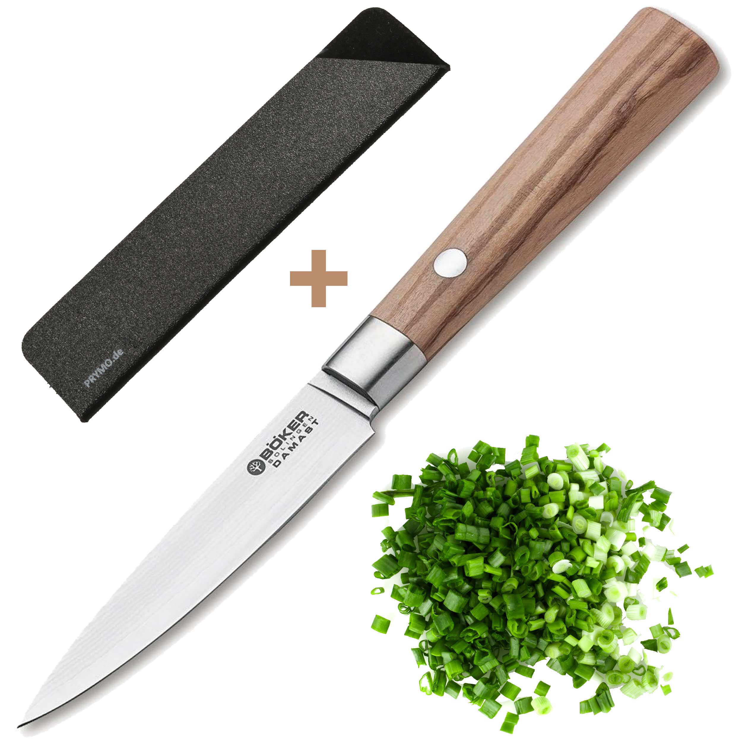 Böker Damast Olive Spickmesser 10cm Böker Damast Olive Spickmesser 10cm