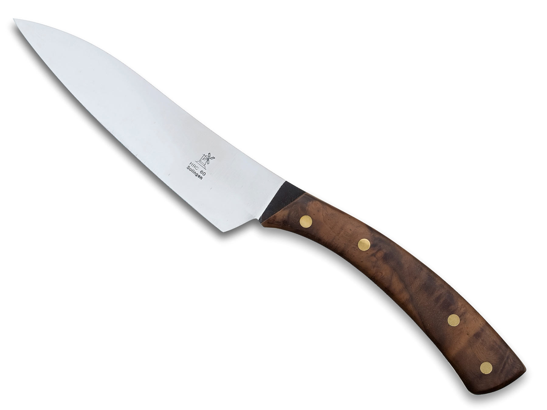 Windmühlenmesser Flachschmieder B1 Walnuss handgeschmiedet 13cm