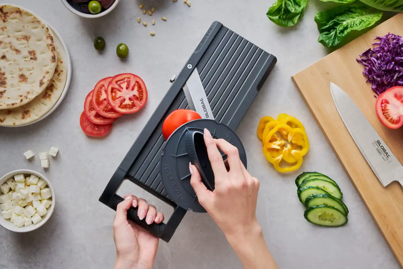 Global GSL-95/BC Mandoline Gemüschneider Slicer 9,5 cm