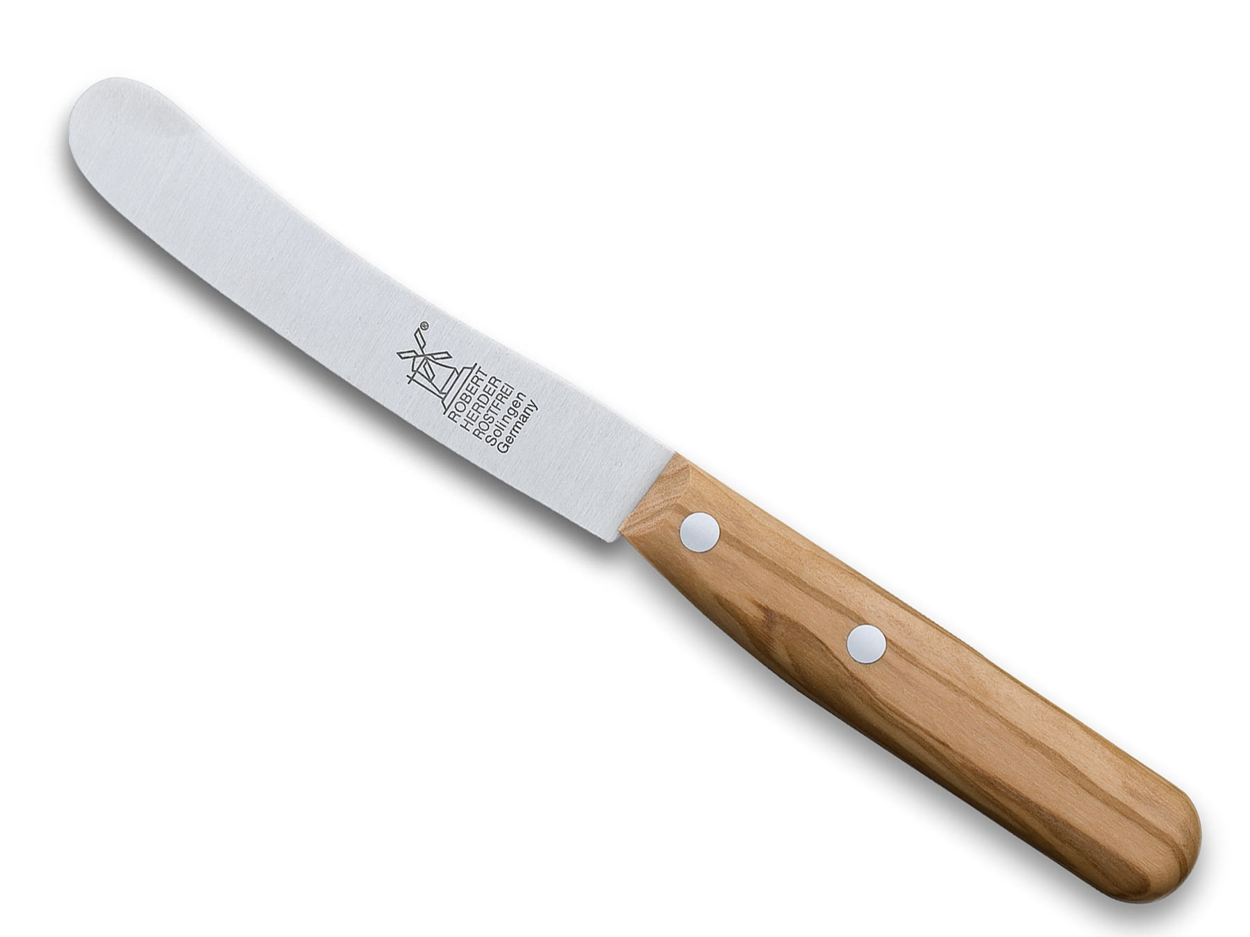 Windmühlenmesser Buckels Frühstücksmesser Olive 10cm für Kinder und sehr kleine Hände