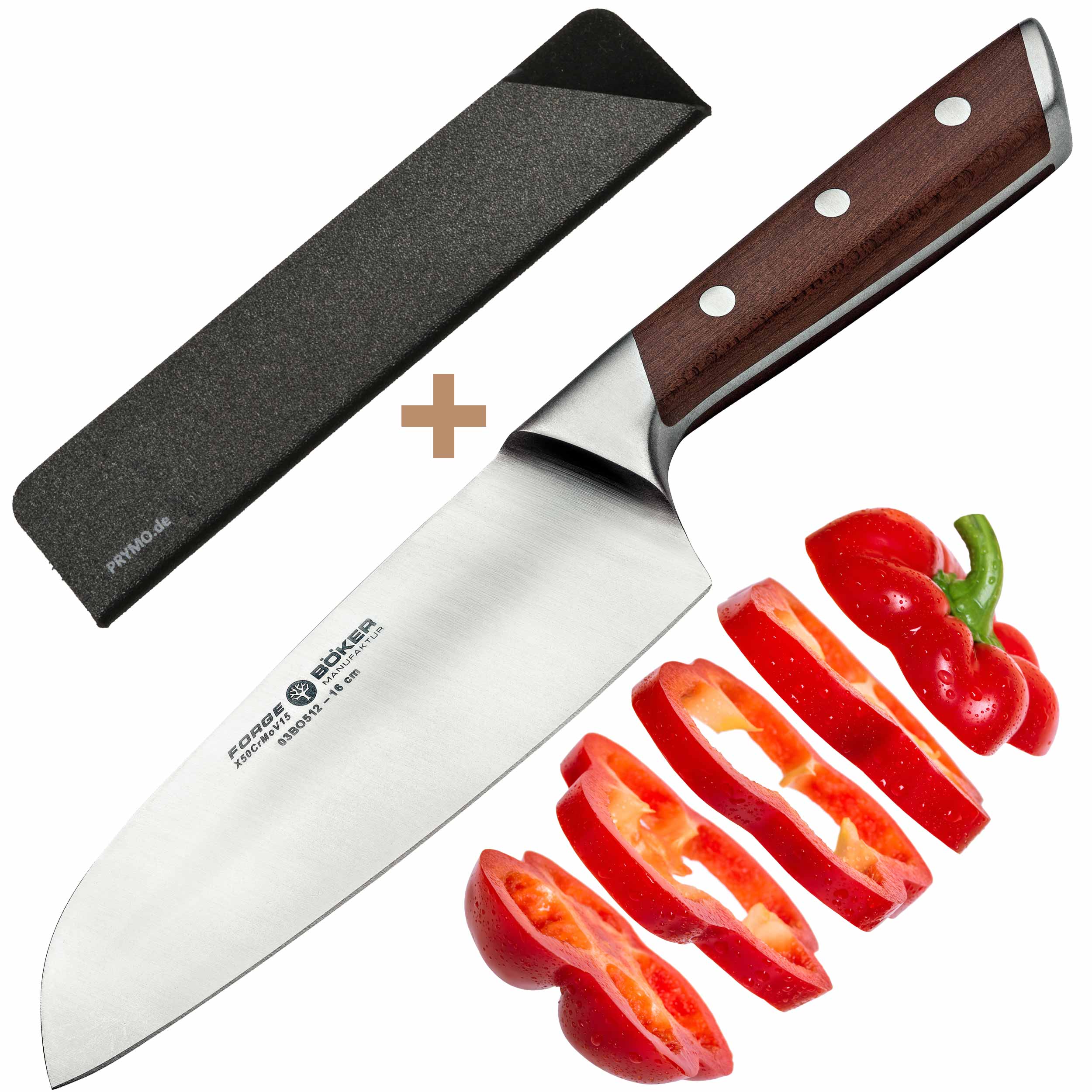 Böker Forge Wood 03BO512 Santoku Messer 16 cm