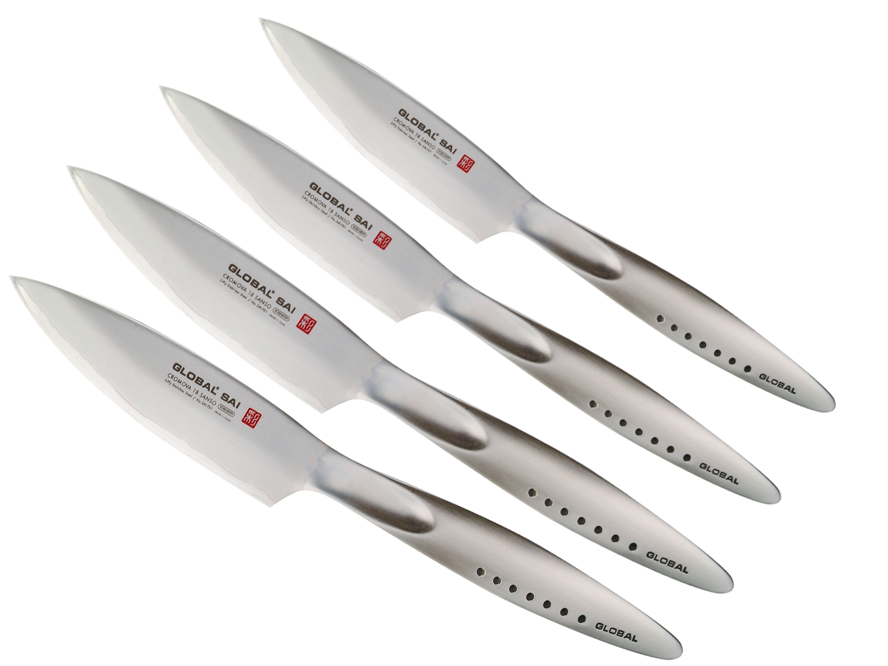 Global SAI-T01/4 Steakmesserset 4 Stück geschmiedet 11,5 cm