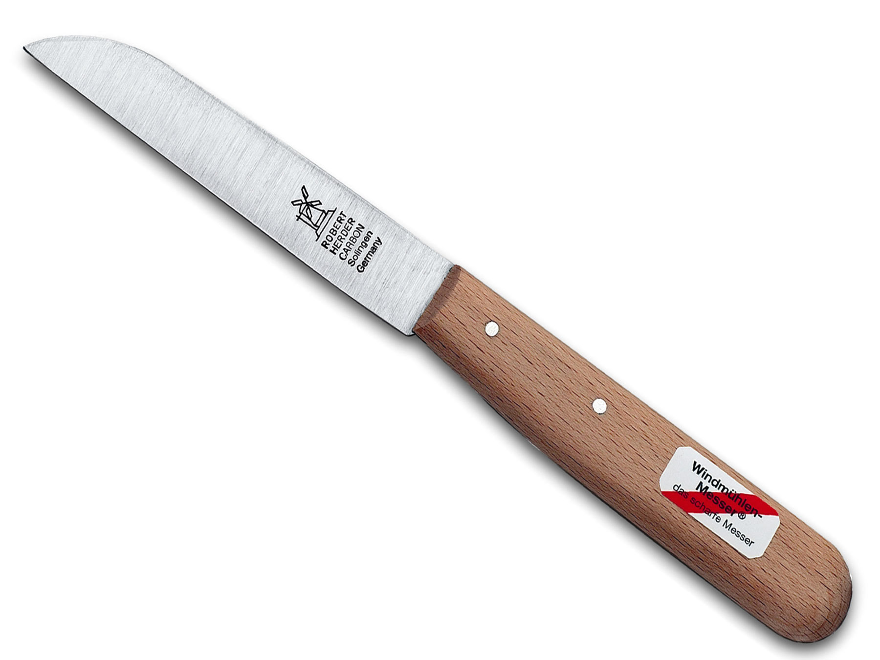 Windmühle Schälmesser Klassiker Carbon Rotbuche 10,4cm