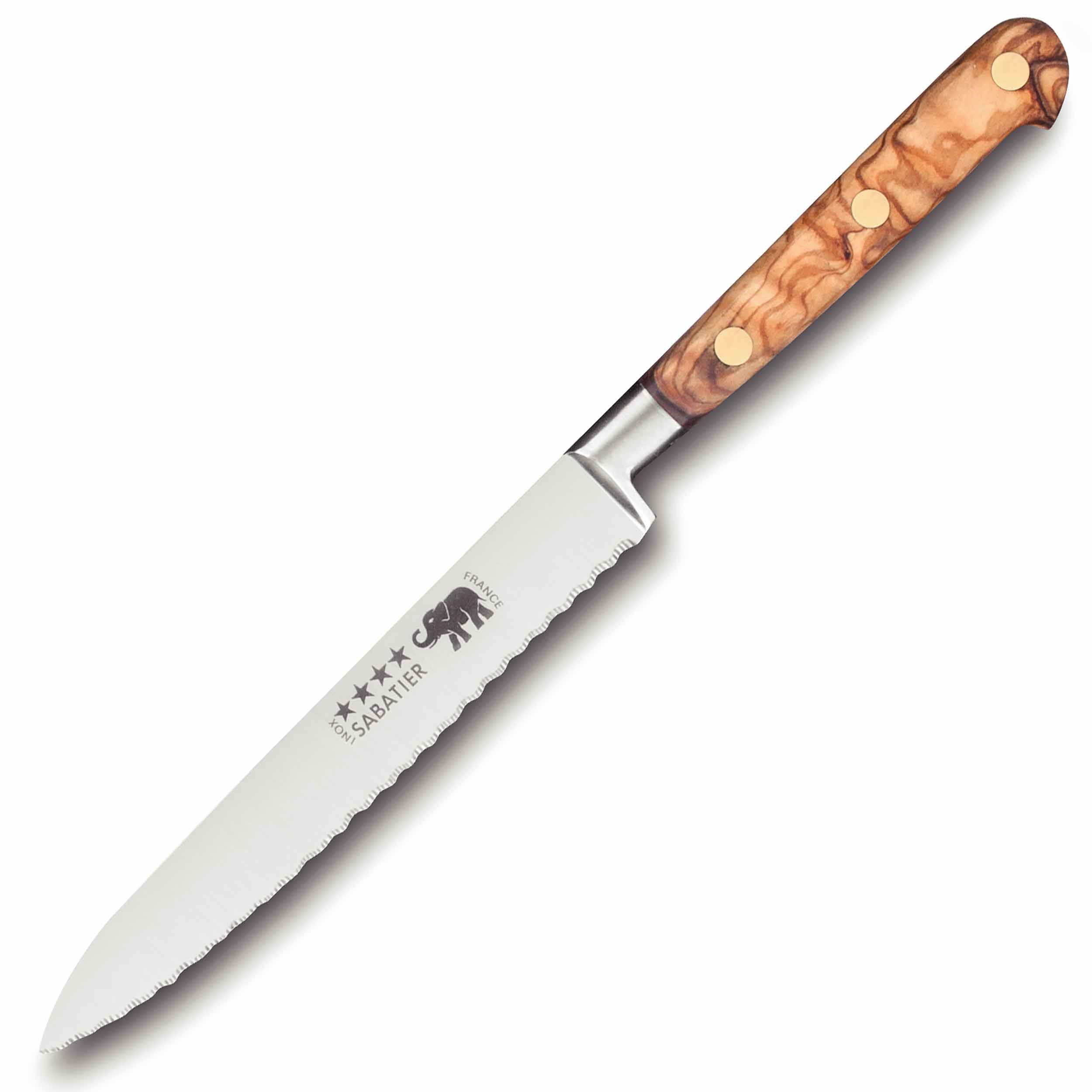 Sabatier Tomatenmesser mit Mikroverzahnung SA2286 Olive