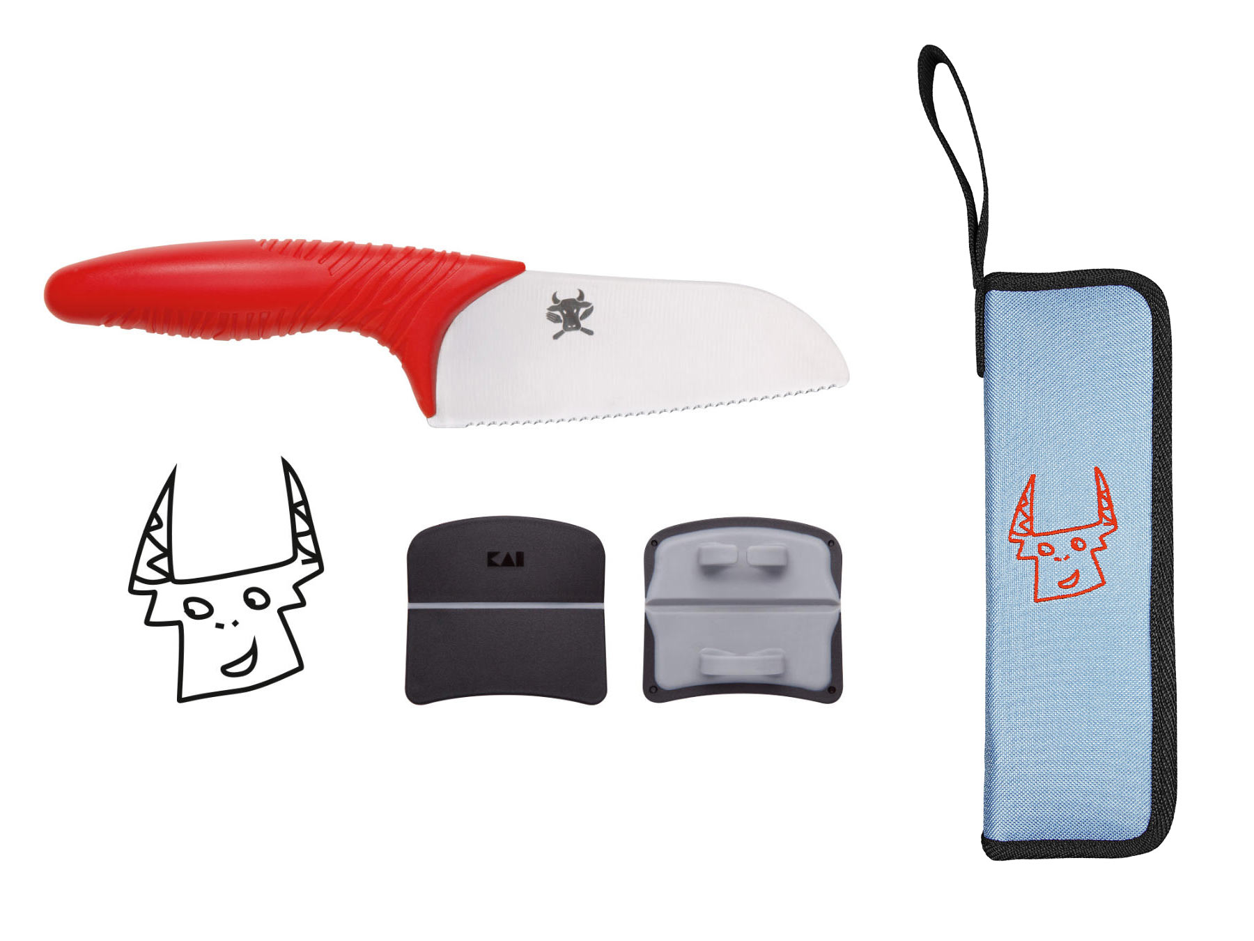 KAI Juniorkochmesser 11 cm mit Finger-Protektor