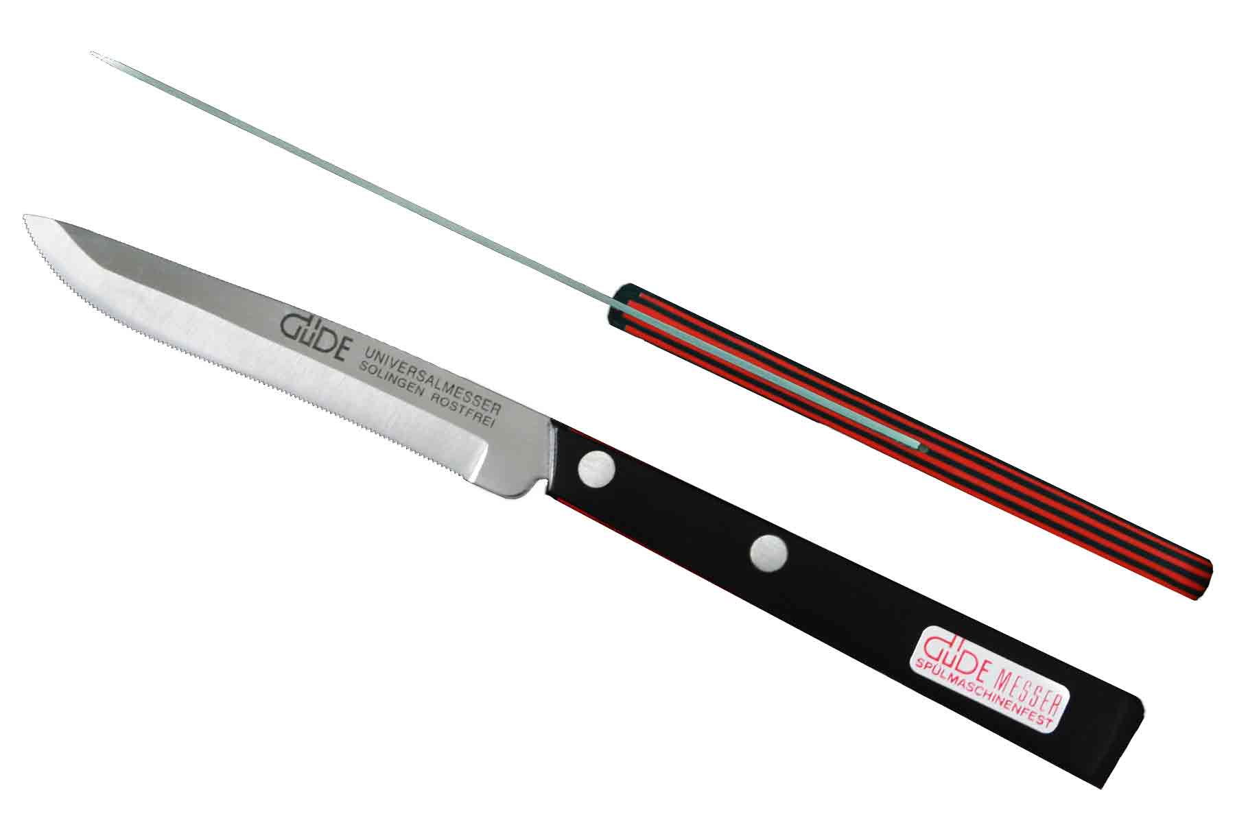 Güde Universalmesser 9900/10-R schwarz-rot - 10 cm