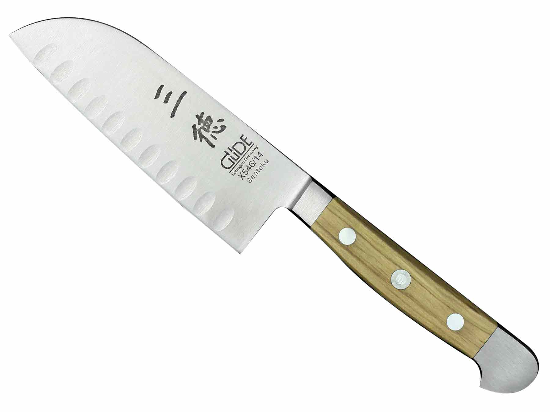 Güde Alpha Olive Santoku mit Kullenschliff X546/14 - 14 cm