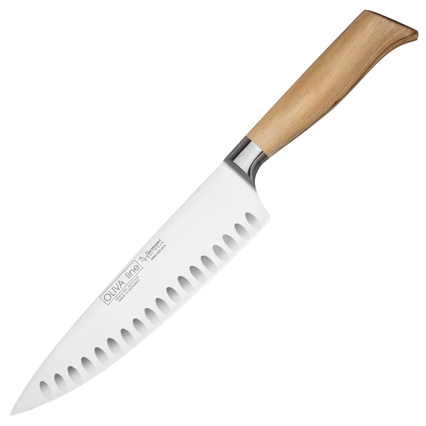 Burgvogel Olivia Line Kochmesser Kullenschliff 20 cm