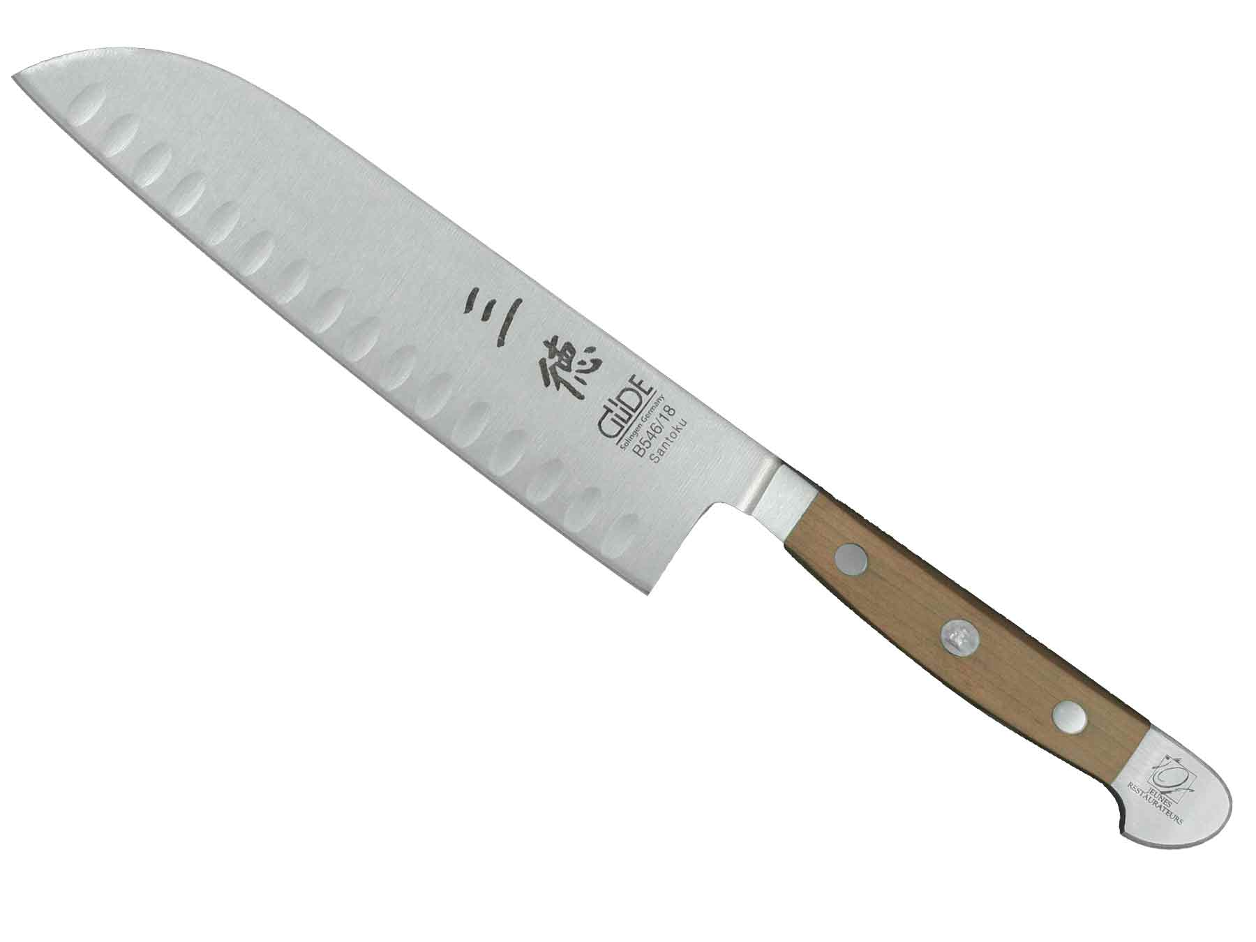 Güde Alpha Birne Santoku mit Kullenschliff B546/18 - 18 cm