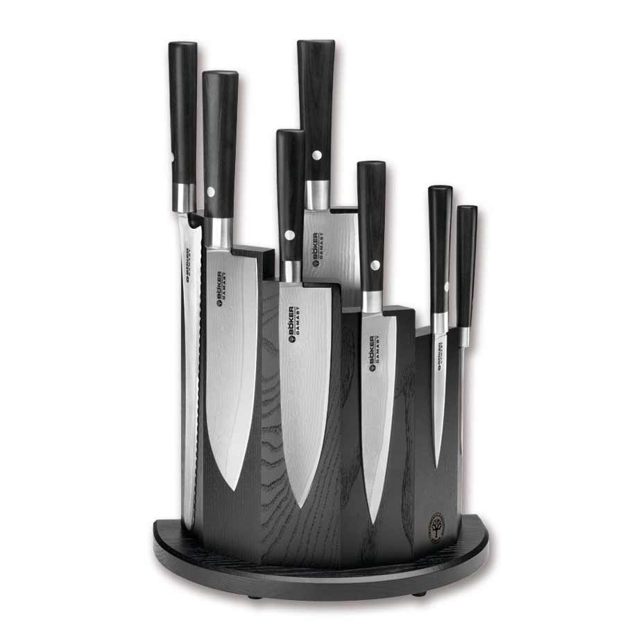 Böker Damast Black bestückter Messerblock Böker Damast Black bestückter Messerblock