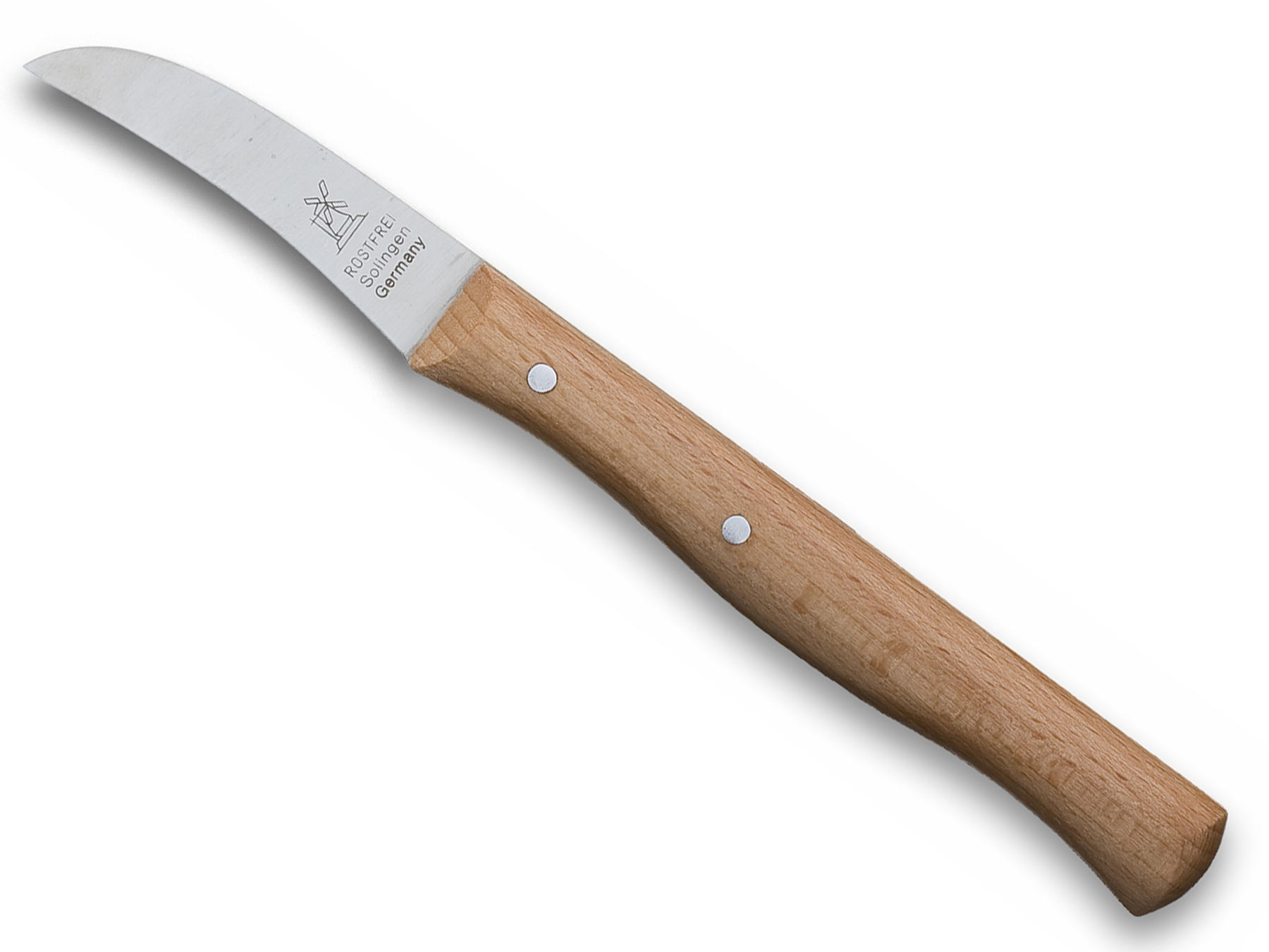 Windmühle Schälmesser Vogelschnabel Carbon Rotbuche 5,9cm