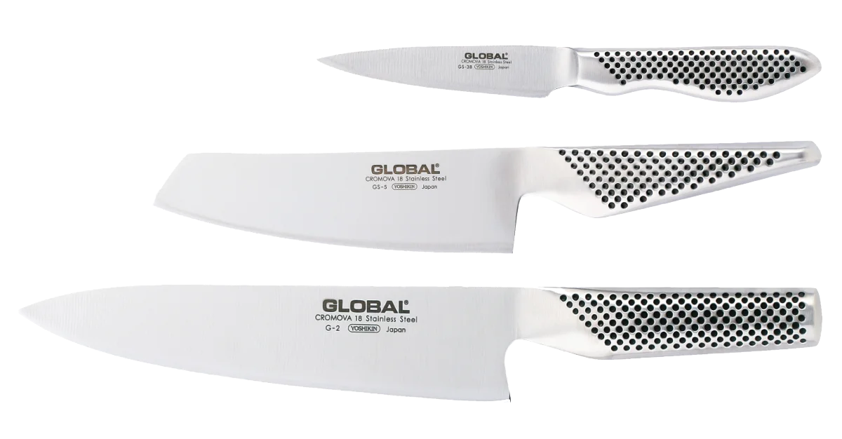 Global G-2538 Messerset 3 teilig, G-2, GS-5 und GS-38 Set Messer Global Yoshikin