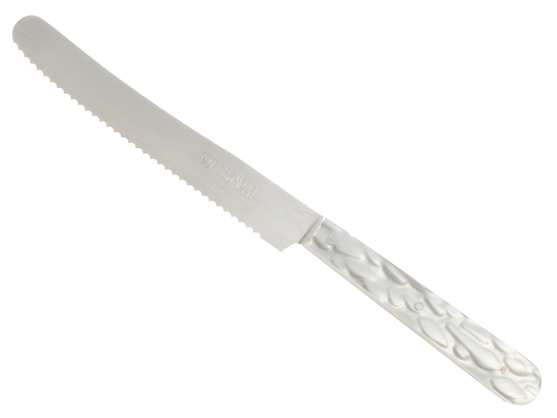 Marsvogel Tischmesser Griff Perlmutt Imitat mit Welle 21 cm