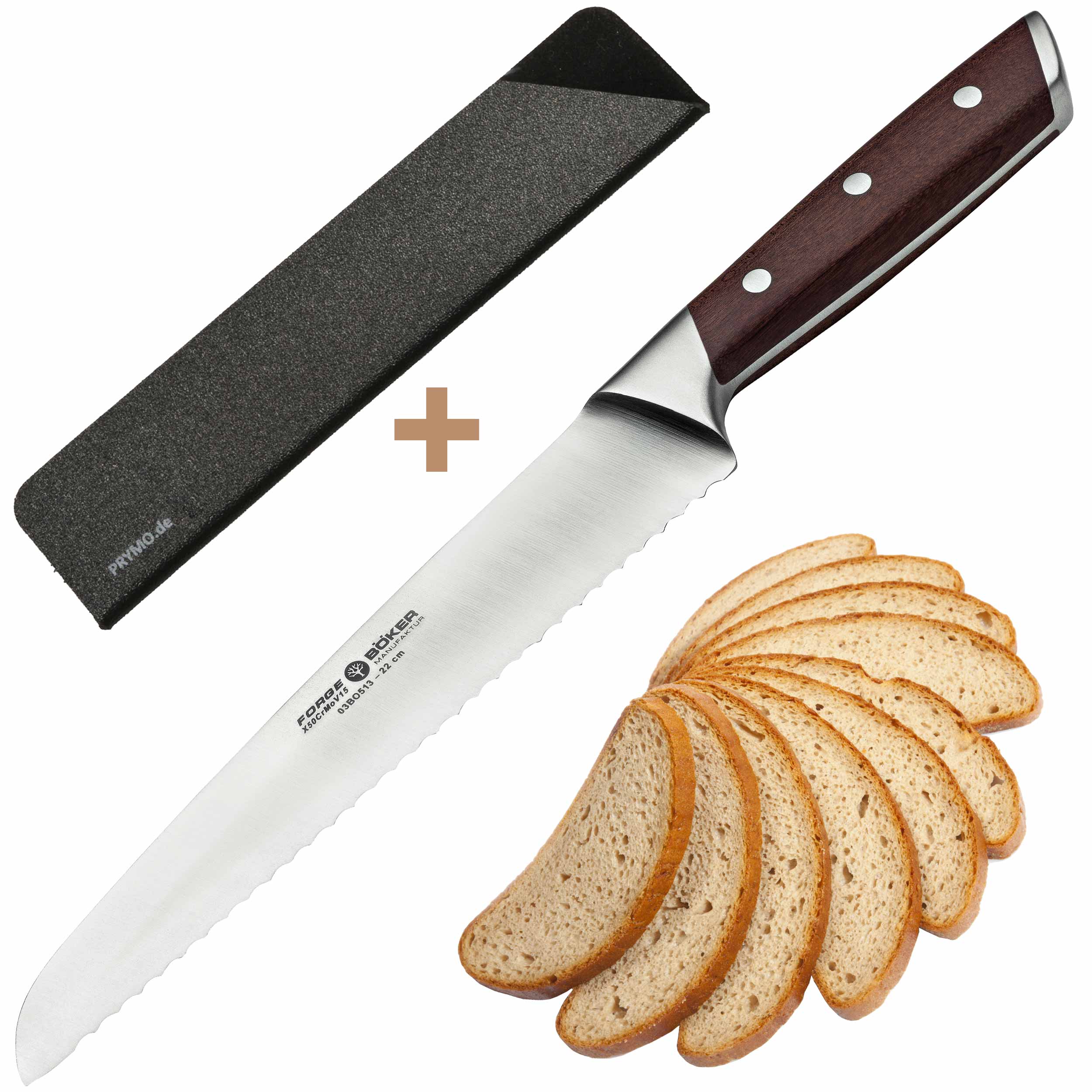 Böker Forge Wood 03BO513 Brotmesser 22 cm