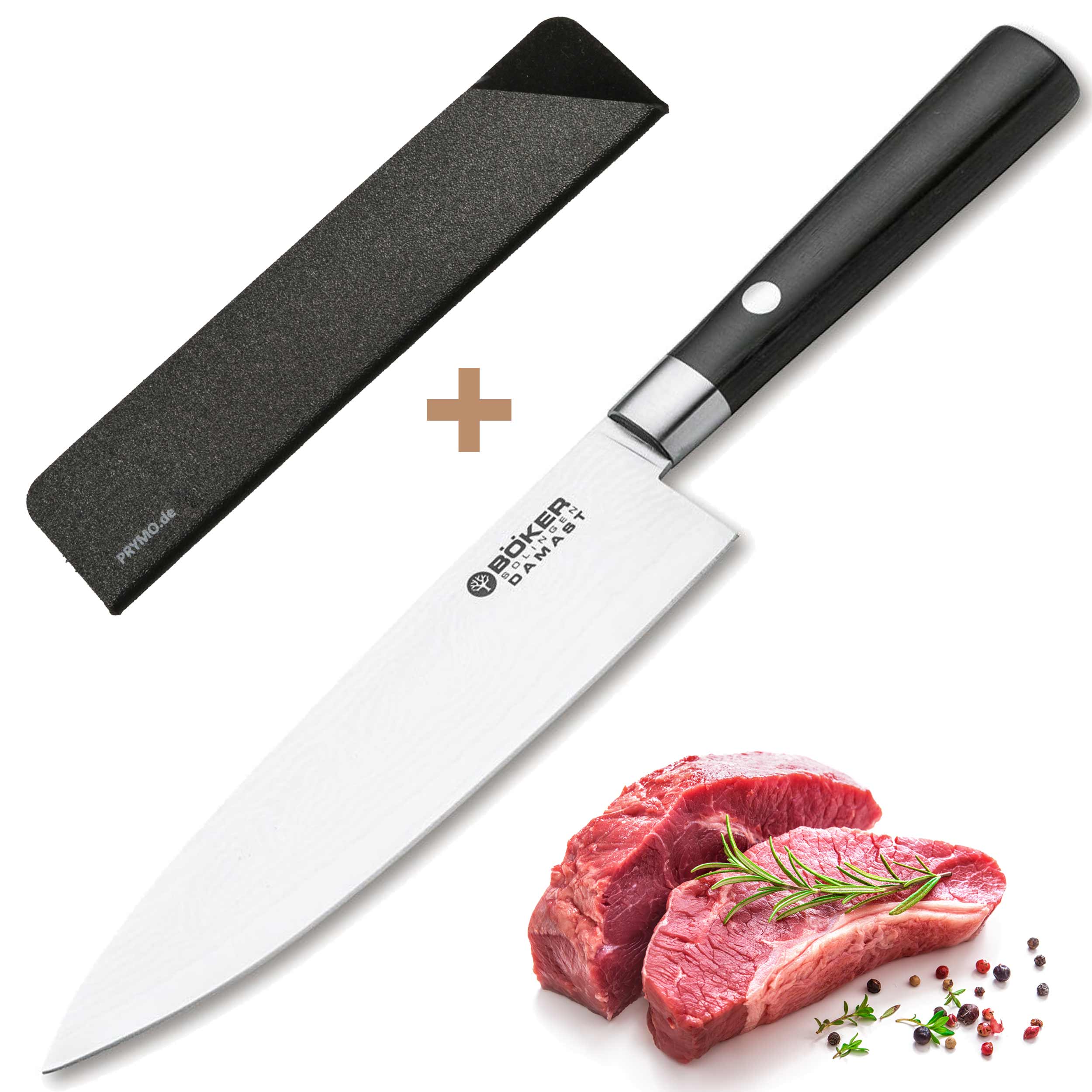 Böker Damast Black Kochmesser 15cm